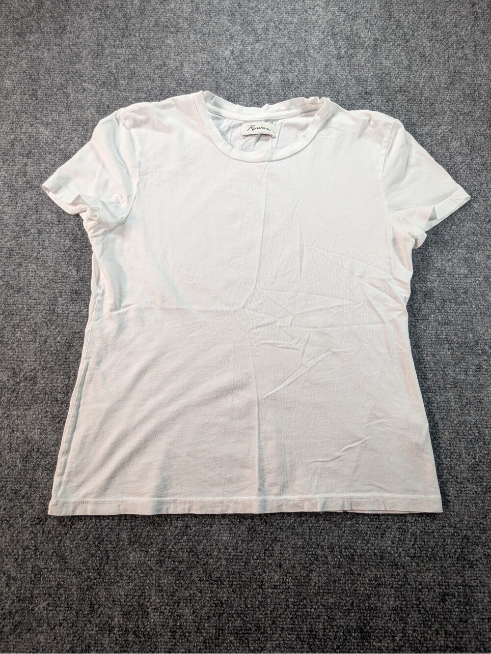 Rowan Womens Small White Short Sleeve T-Shirt Supima Cotton Tee